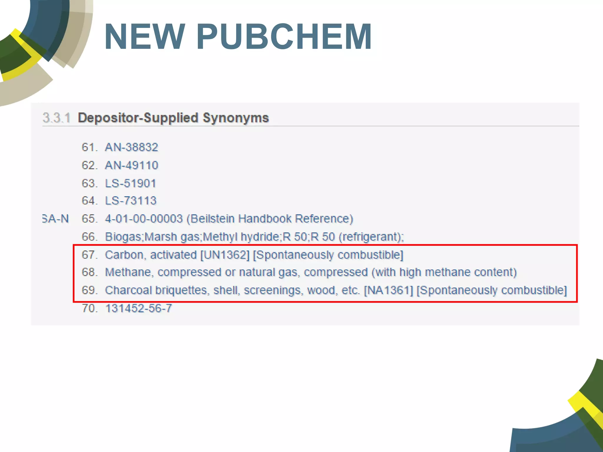 NEW PUBCHEM
 