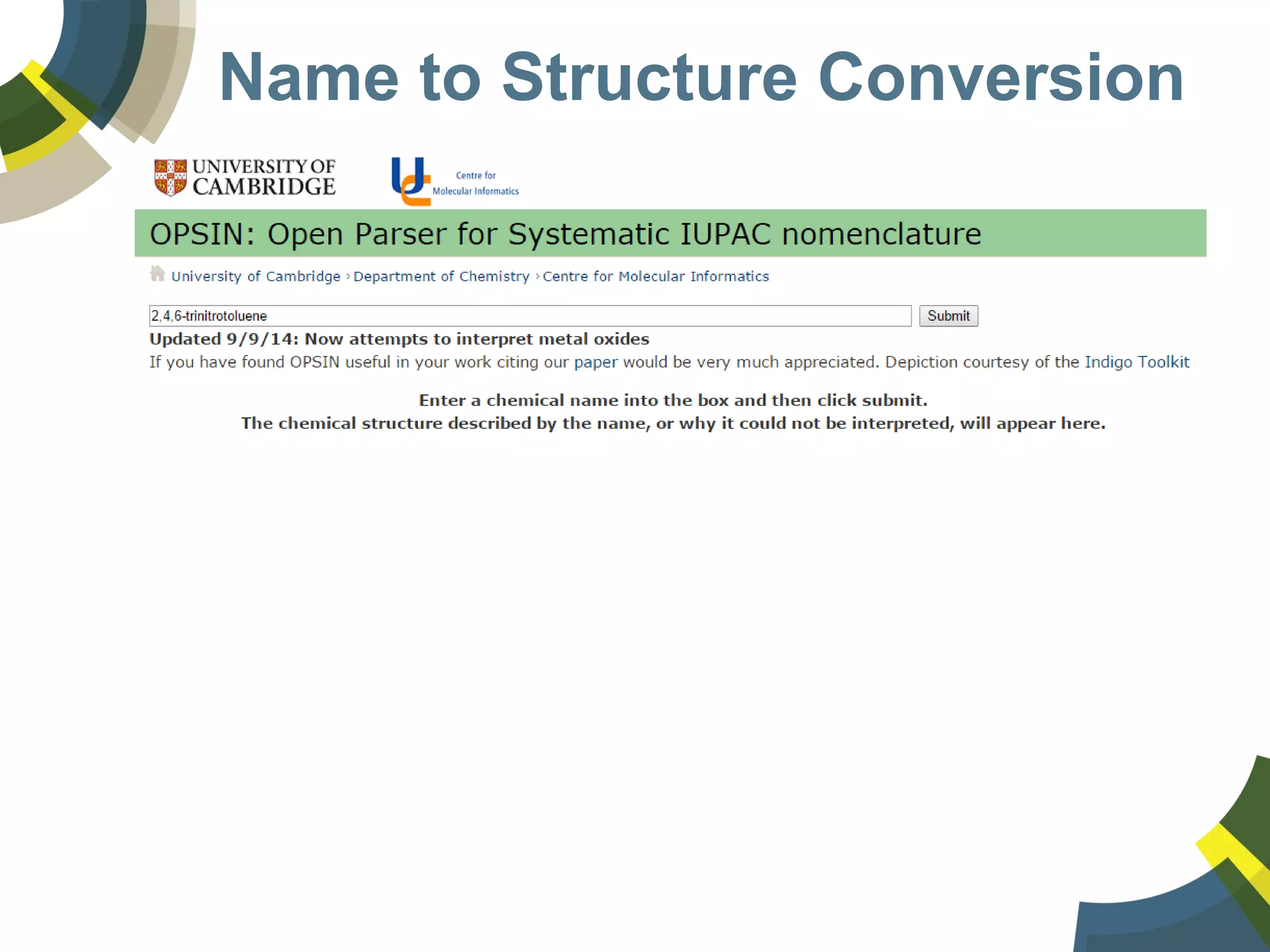 Name to Structure Conversion
 