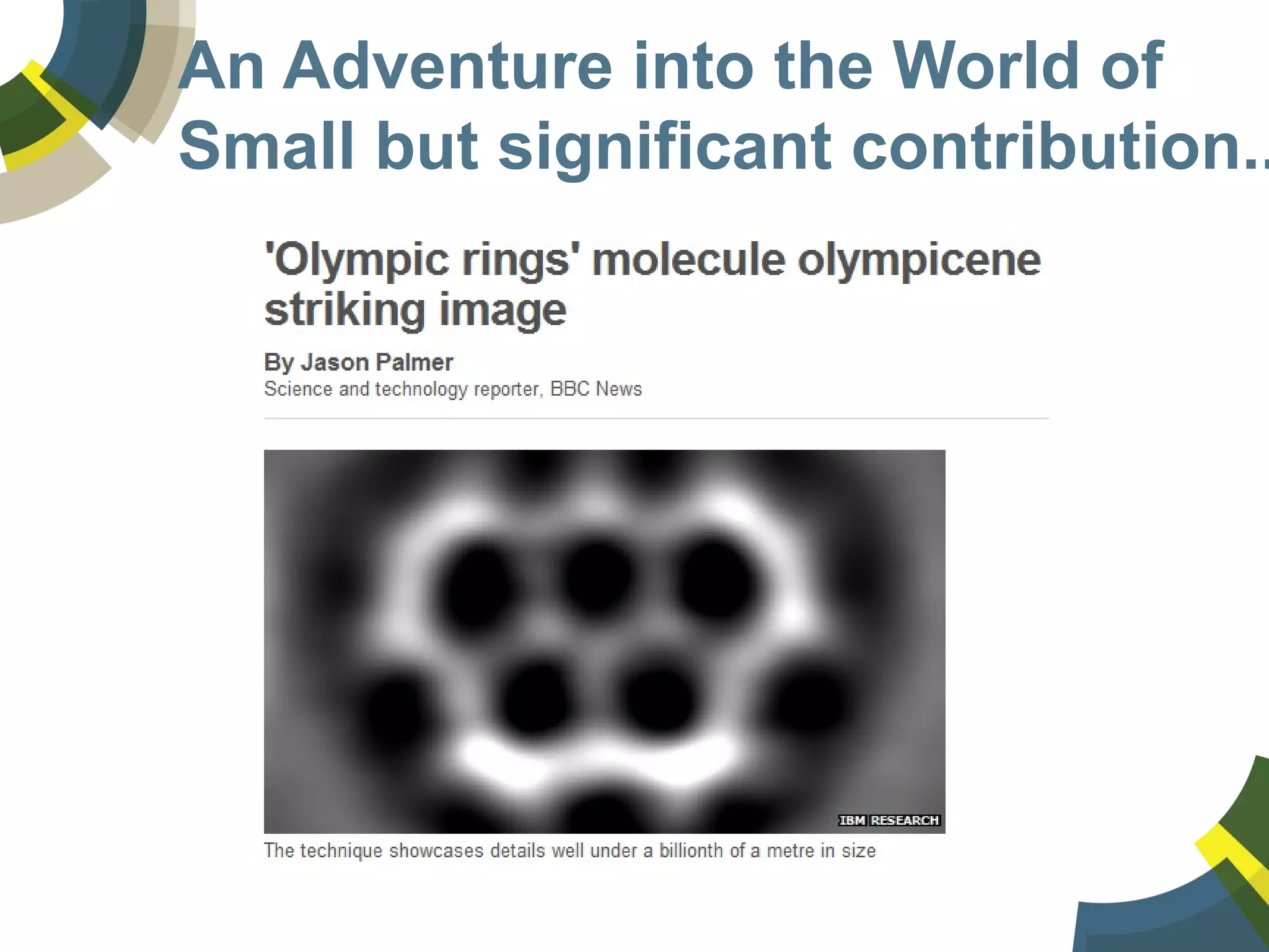 An Adventure into the World of
Small but significant contribution..
 