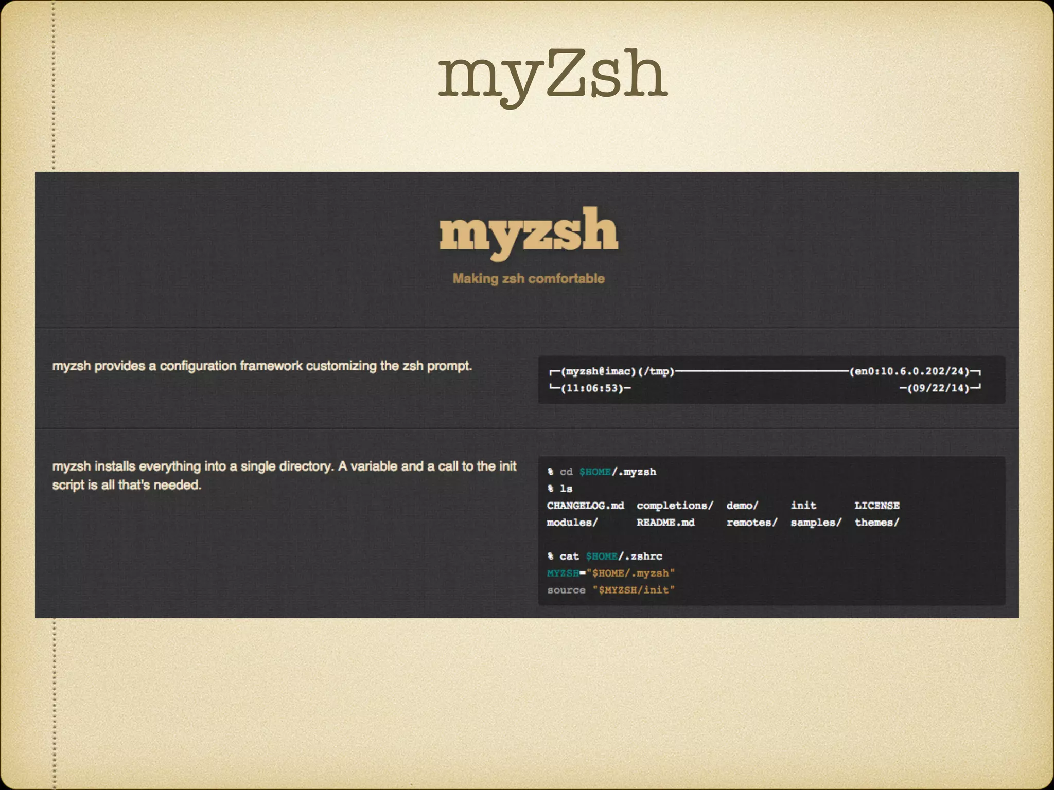 myZsh
 