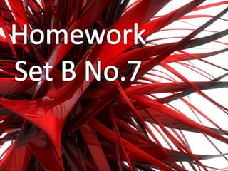 Homework Set B No.7 