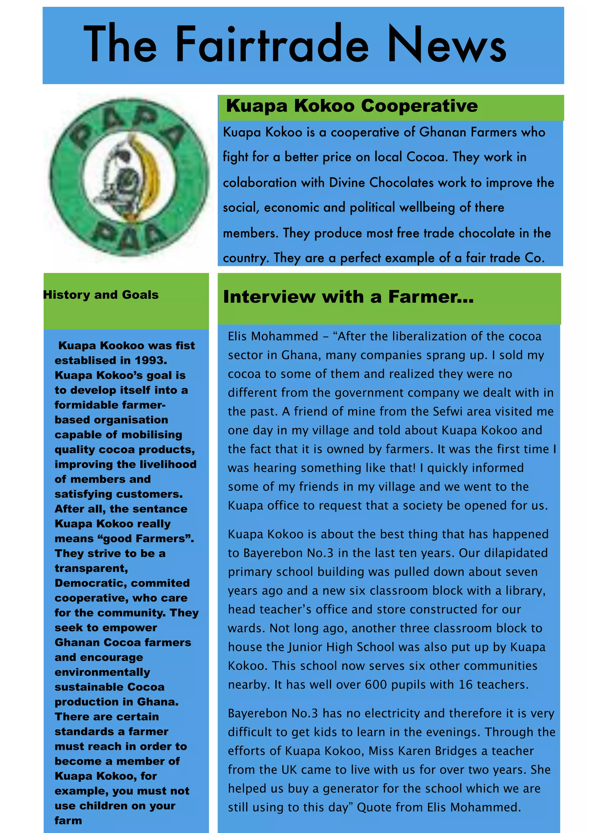Madisons humanities presentation cocoa to chocolate write up | PDF