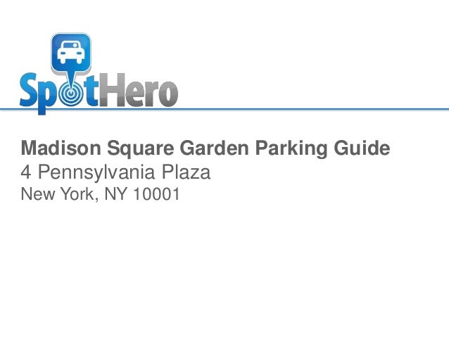 Madison Square Garden Parking Guide No Coupon Needed Book Discoun