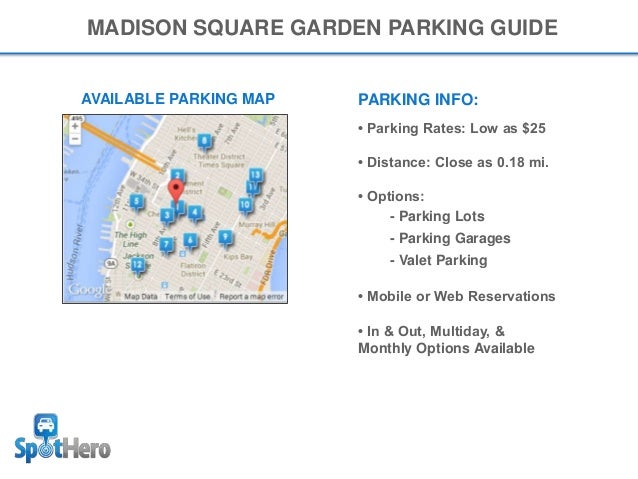 Madison Square Garden Parking Guide No Coupon Needed Book Discoun