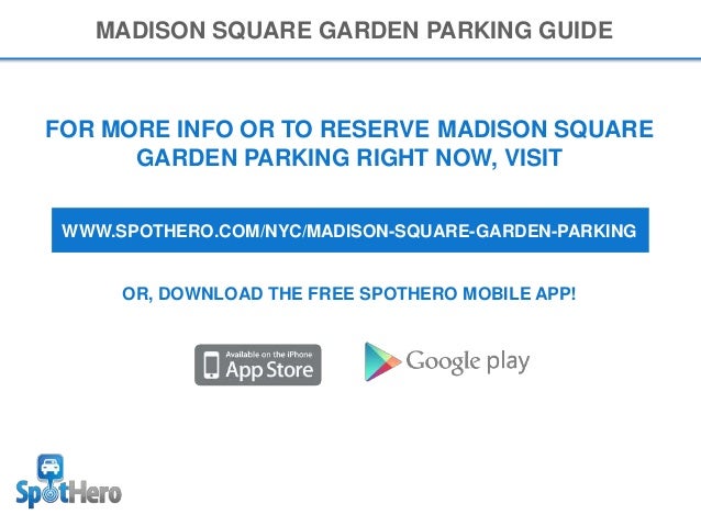 Madison Square Garden Parking Guide No Coupon Needed Book Discoun