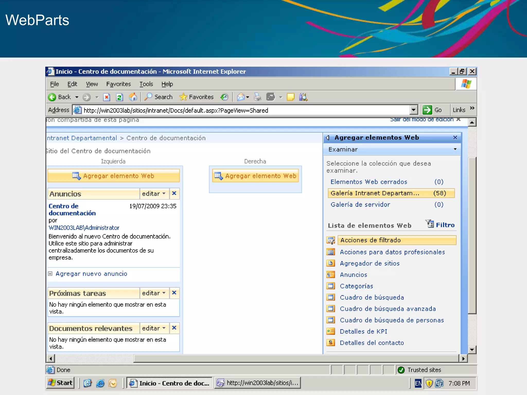 Sitios y mas cosas(Aplicaciones y colecciones de sitios)         Aplicación Web          Colección de sitios         SitioUn conjunto de páginas, recursos que se agrupan bajo una URL