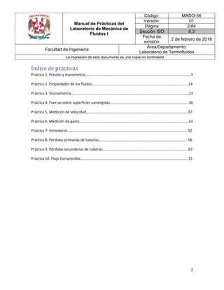 Prácticas de Flujo de Fluidos