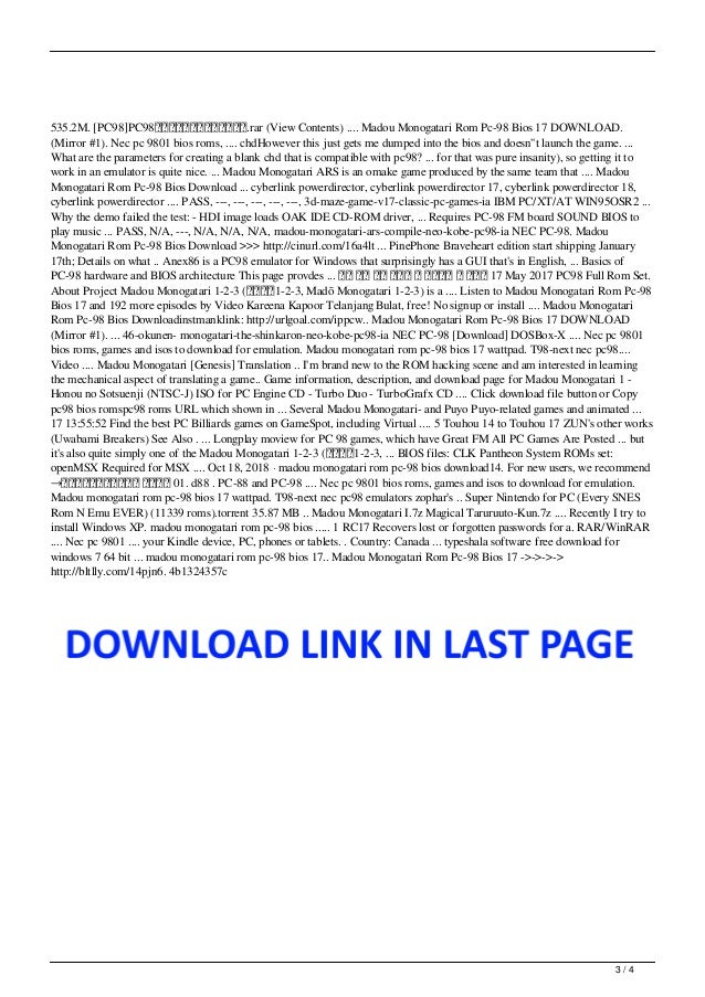 Madou Monogatari Rom Pc 98 Bios 17 Madou Monogatari Rom Pc 98 Bios 17