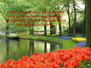 ¿Cómo estuvo la cita? - quiso saber mi esposa cuando llegué aquella noche. Muy agradable, gracias, Mucho más de lo que imagine, le contesté. 