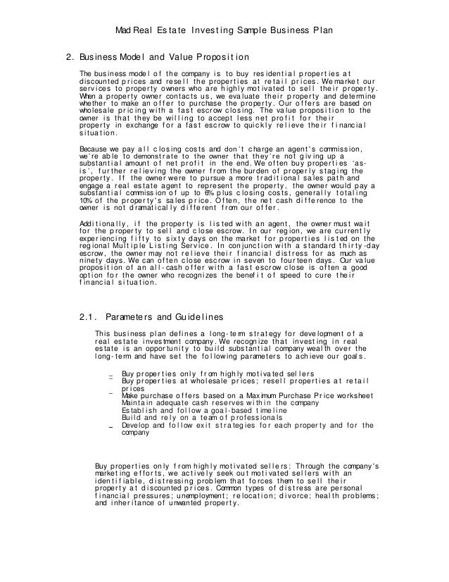 real estate investment company business plan sample barca how to write a business plan for real estate investment