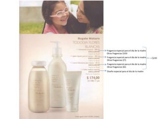 Fragancia especial para el día de la madre.
Otras fragancias $103
Diseño especial para el día de la madre
Fragancia especial para el día de la madre.
Otras fragancias $71
Fragancia especial para el día de la madre.
Otras fragancias $61
= $235
 