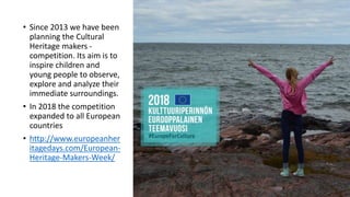 The role of the youth in cultural heritage - supporting engagement and participation