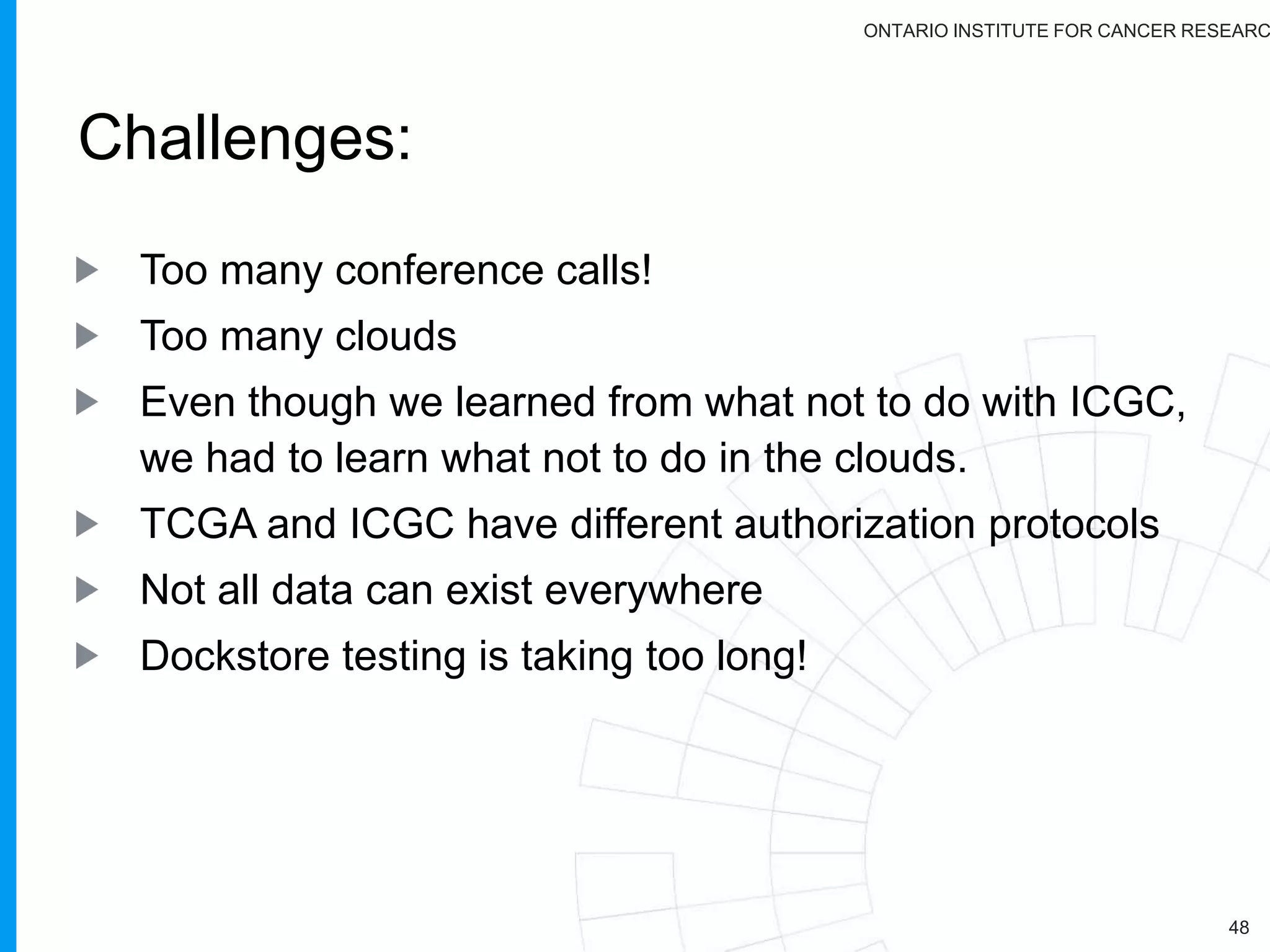 ONTARIO INSTITUTE FOR CANCER RESEARC
http://dockstore.org
48
 