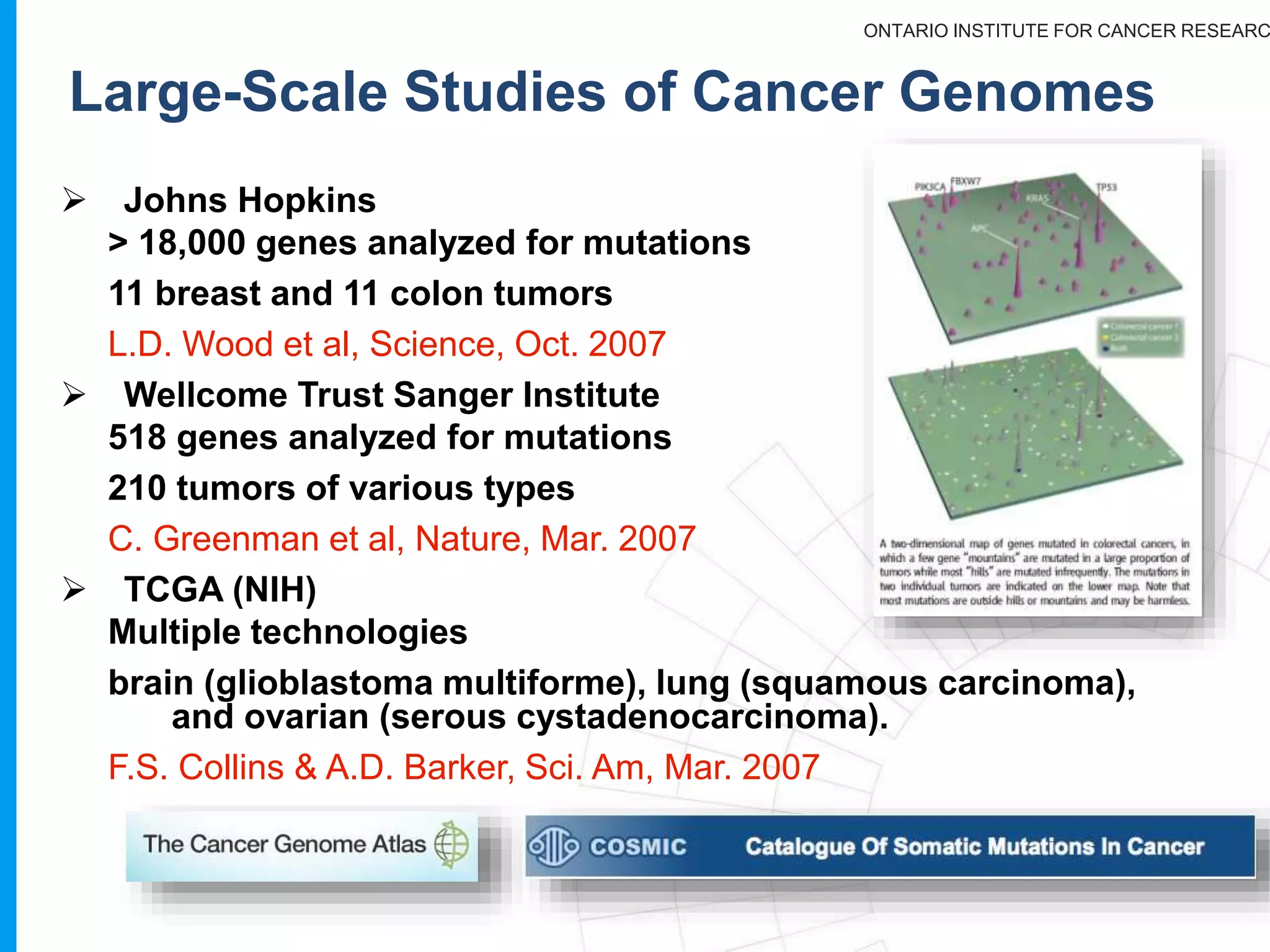 ONTARIO INSTITUTE FOR CANCER RESEARC
Outline
8
Introduction
ICGC
PCAWG
Closing remarks
 
