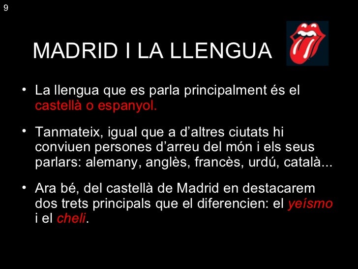 Madrid i la llengua