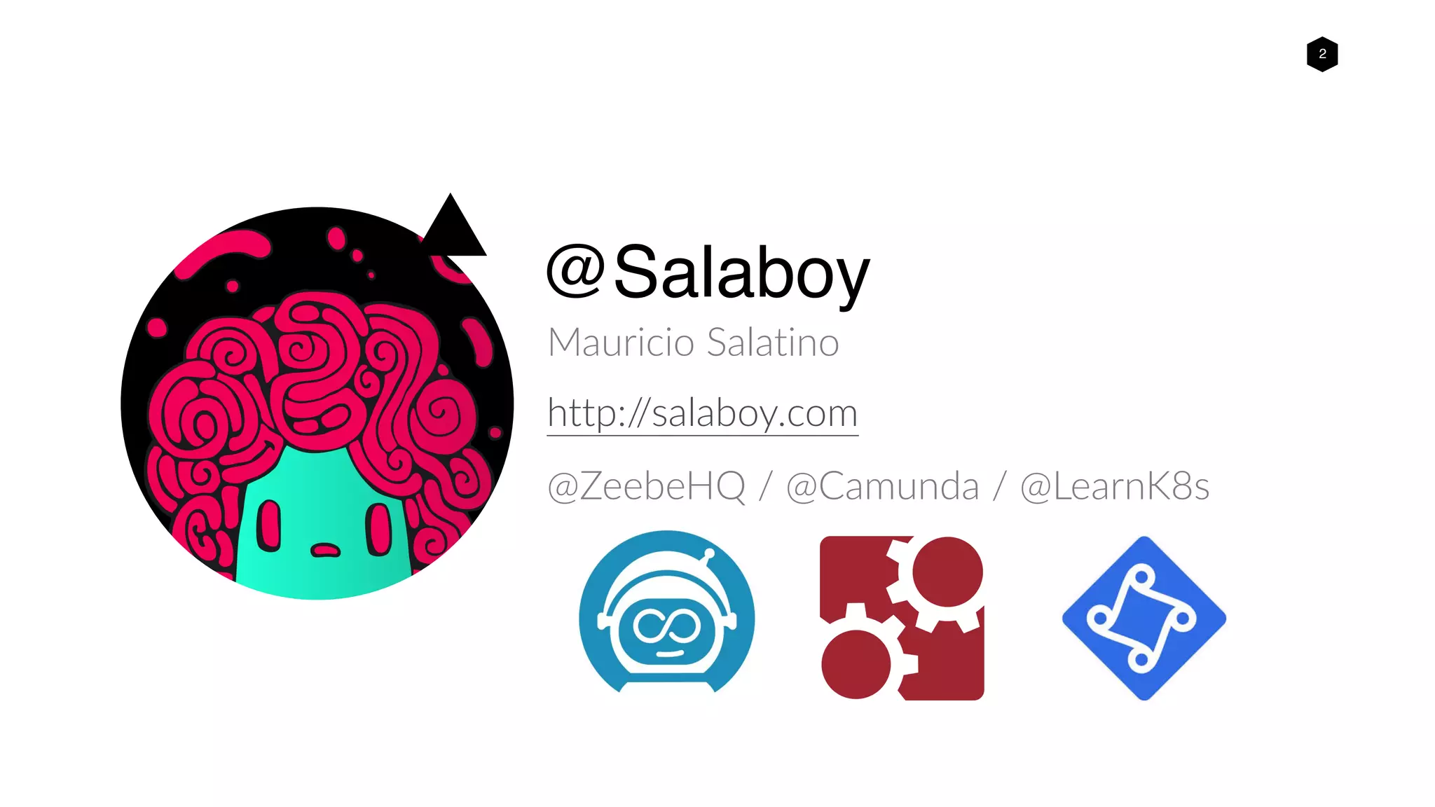 2
@Salaboy
Mauricio Salatino
http://salaboy.com
@ZeebeHQ / @Camunda / @LearnK8s