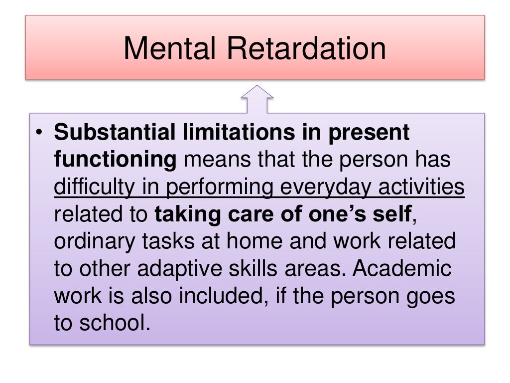 Mental Retardation/Intellectual Disability Definition and its causes