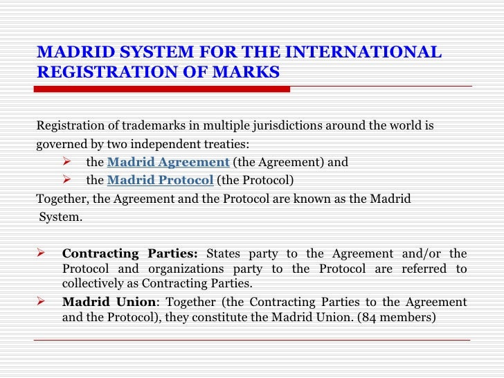 THE IMPLEMENTATION OF MADRID PROTOCOL IN THE TRADEMARK (AMENDMENT) BILL,