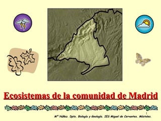 Ecosistemas de la comunidad de Madrid Mª Núñez. Dpto. Biología y Geología. IES Miguel de Cervantes. Móstoles.  
