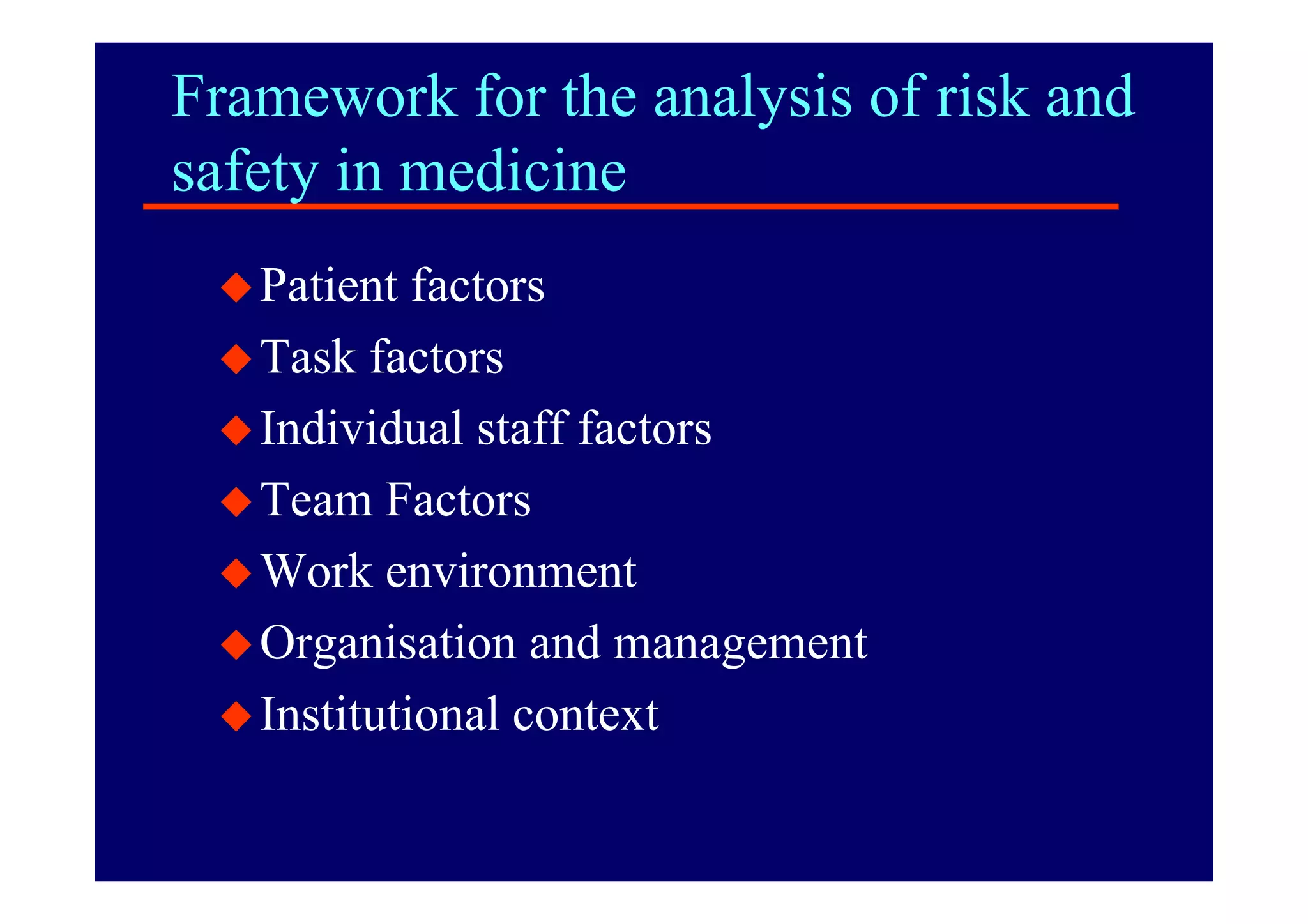 Risk Management and Patient Safety Evolution and Progress