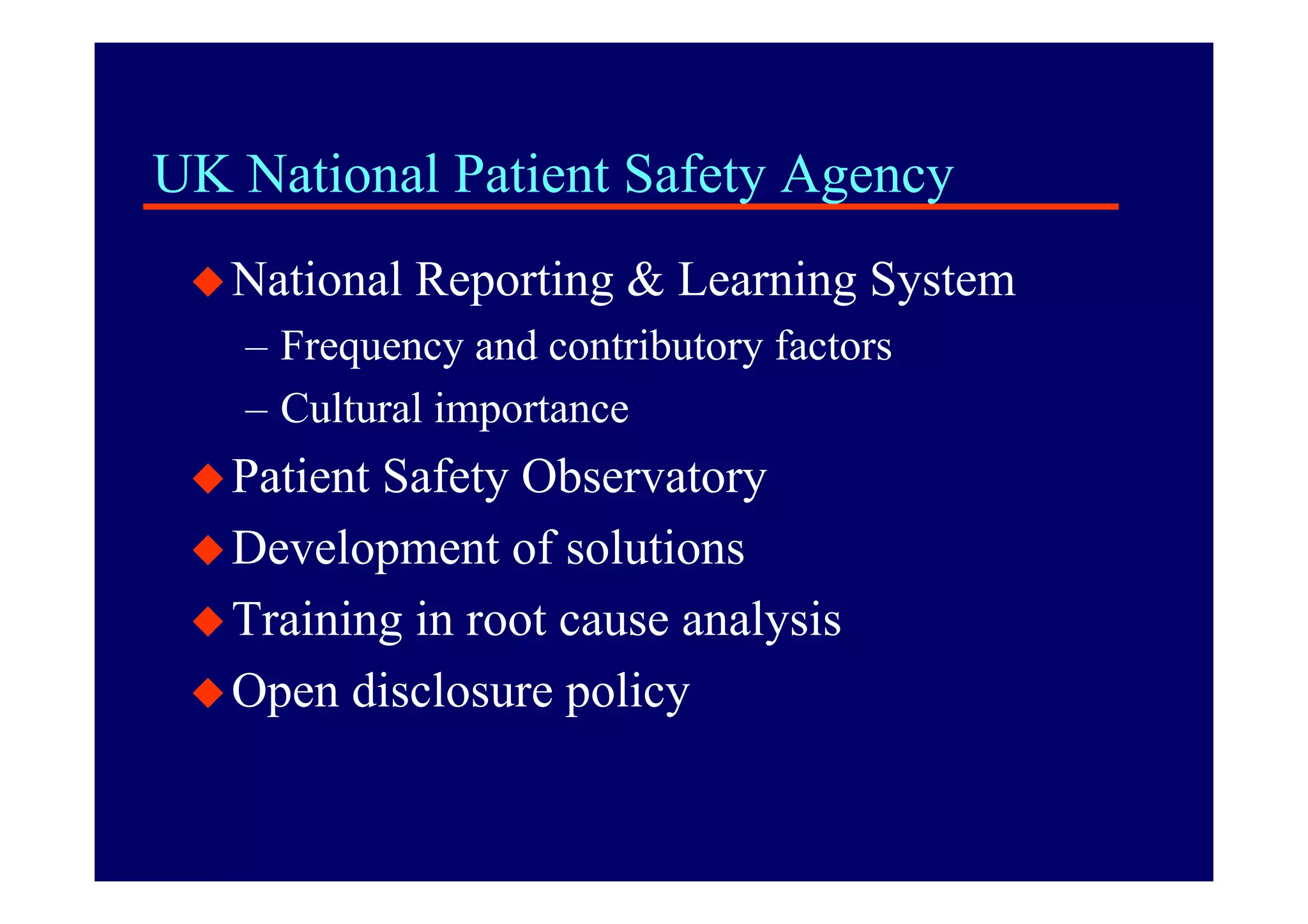 Risk Management and Patient Safety Evolution and Progress