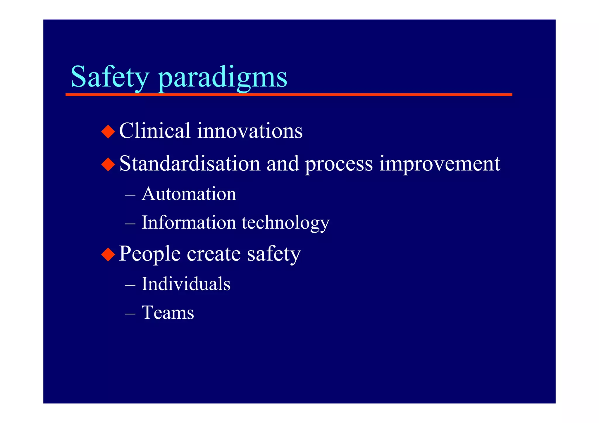 Risk Management and Patient Safety Evolution and Progress