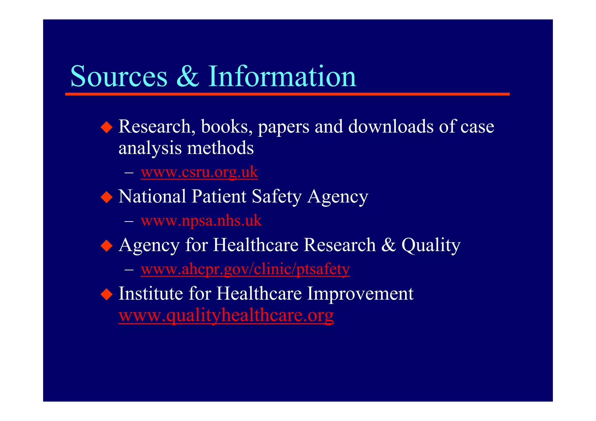 Risk Management and Patient Safety Evolution and Progress