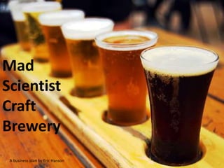 Mad Scientist Craft Brewery A business plan by Eric Hanson 