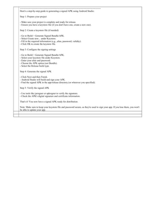 Comprehensive Guide to Android Development Tools and Concepts | PDF