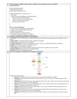 Comprehensive Guide to Android Development Tools and Concepts | PDF
