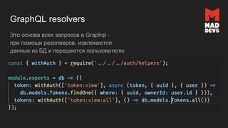 Graphqql Resolver Современный graphql на бекенде и фронтенде. Тестирование, секьюрити ...