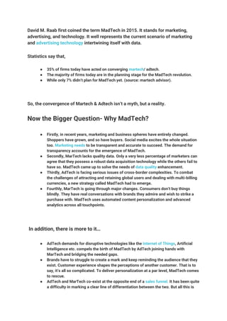 Mad tech a revolution between martech and adtech | PDF