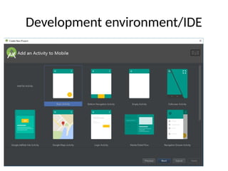Development environment/IDE
 