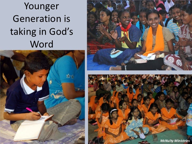 Younger Generation istaking in God’s Word McNulty Ministries