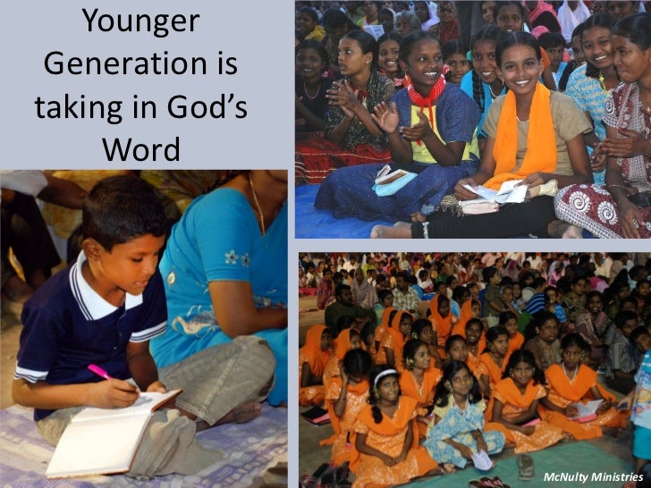 Younger Generation istaking in God’s Word McNulty Ministries 