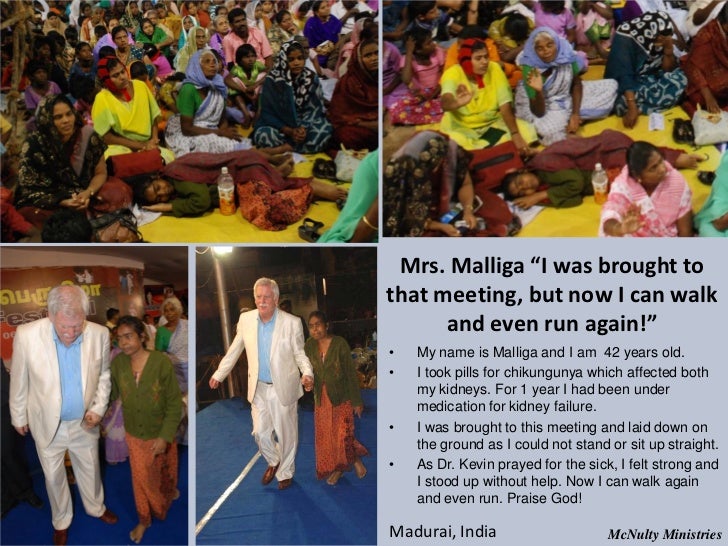 Mrs. Malliga “I was brought tothat meeting, but now I can walk and even run again!”• My name is Malliga and I am 42...