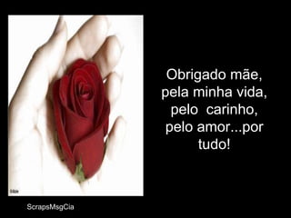 FELIZ DIA DAS MÃES  PARA TODAS AS NOSSAS PAROQUIANAS, SÃO OS VOTOS DA PARÓQUIA RAINHA DOS APÓSTOLOS. O Obrigado mãe, pela minha vida, pelo  carinho, pelo amor...por tudo! ScrapsMsgCia 