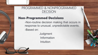 Ma ed204 The Nature of Managerial Decision Making | PPTX