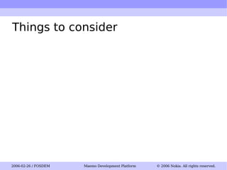 Things to consider 