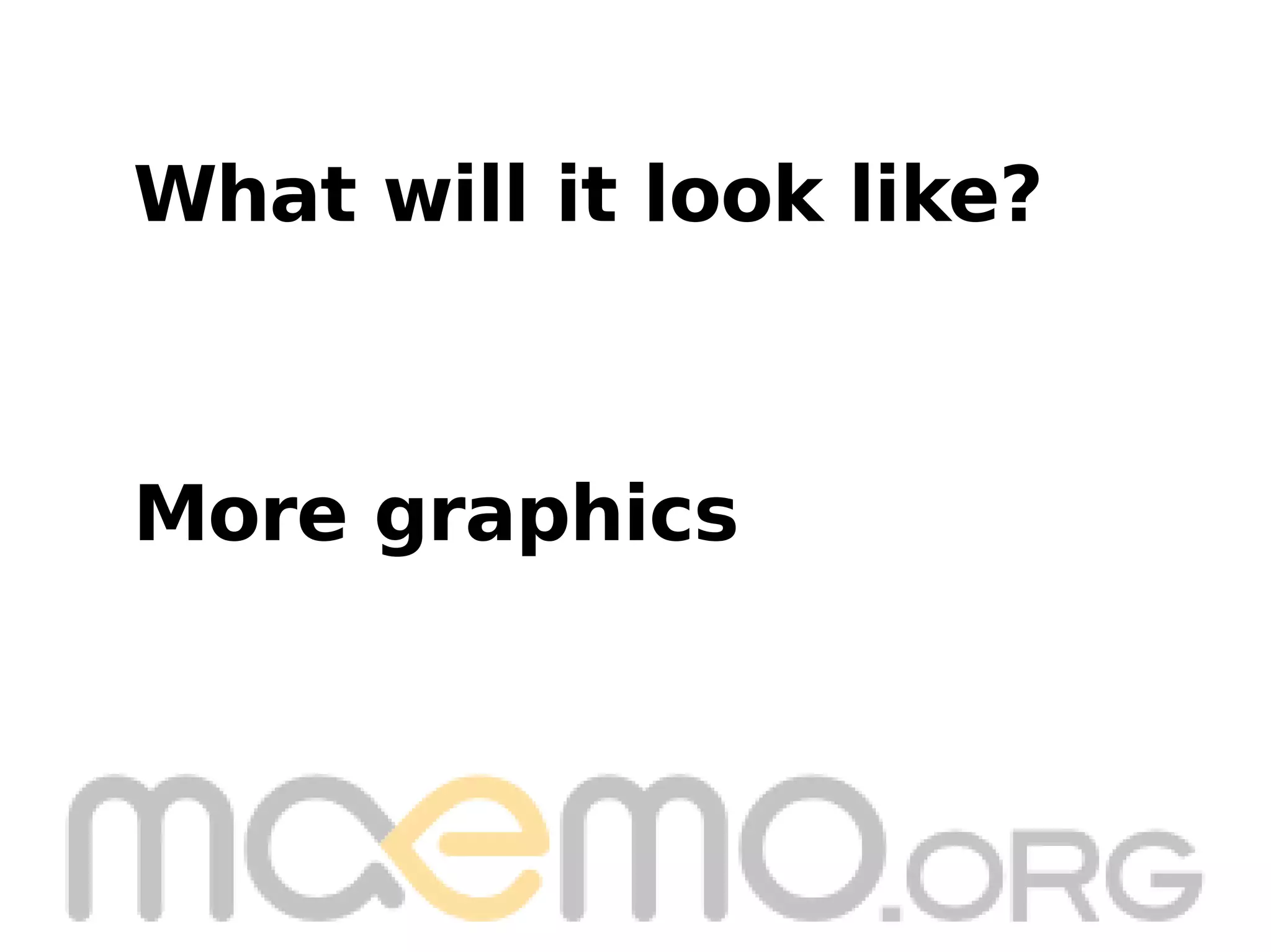 More graphics What will it look like? 