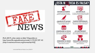 IFLA (2017). ¿Esta noticia es falsa?. Disponible en
http://www.ifla.org/publications/node/11174 [CC BY 4.0
(http://creativecommons.org/licenses/by/4.0)]
 