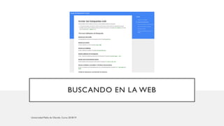BUSCANDO EN LA WEB
 