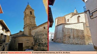 Iglesia de Nuestra Señora de la Asunción. El campanario de línea barroca, de 55 m. de altura.
 