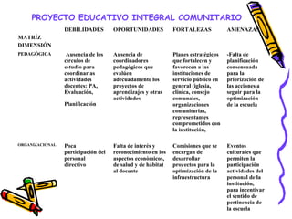 PROYECTO EDUCATIVO INTEGRAL COMUNITARIO
 