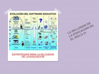 ESTRATEGIAS PARA LA INLCUSION
      DE LA EDUCACION
 