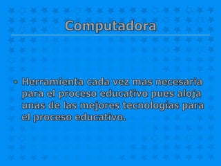 Este programa es un auxiliar que hace posible la representación de una clase o exposición, mediante animaciones dando un buen resultado al que lo utiliza.Powerpoint