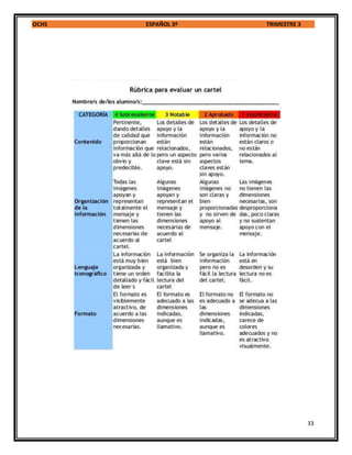 OCHS ESPAÑOL 3º TRIMESTRE 3
33
 