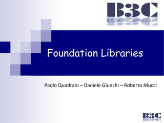 Foundation Libraries Paolo Quadrani – Daniele Giunchi – Roberto Mucci 