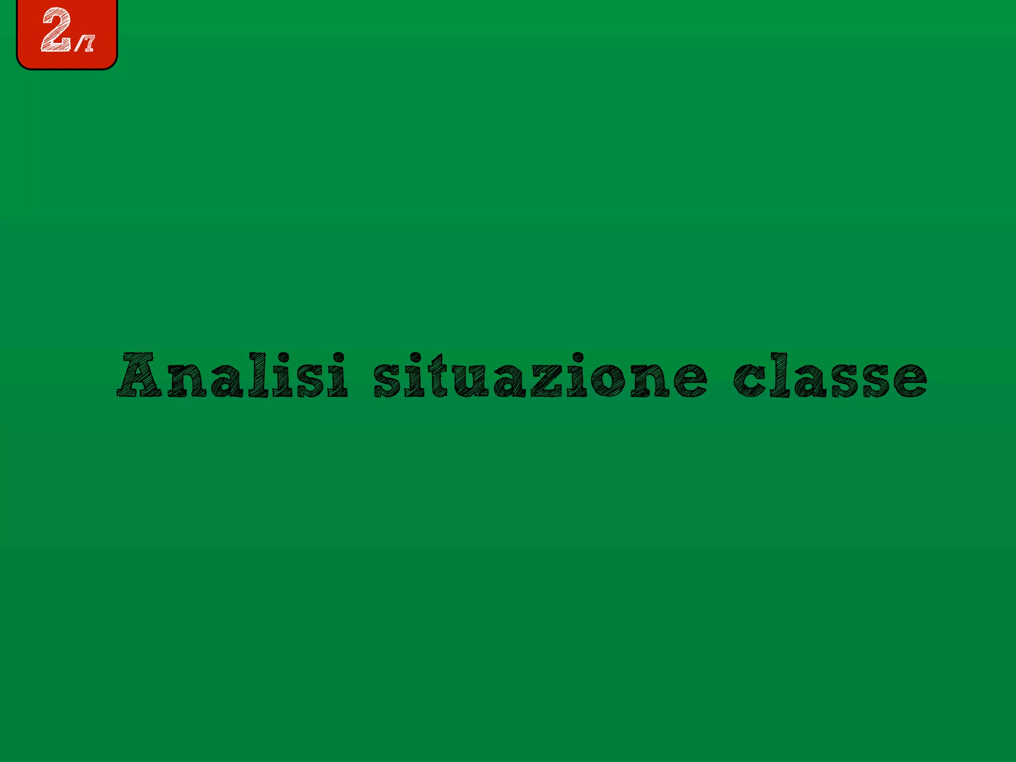 2/7
Analisi situazione classe
 