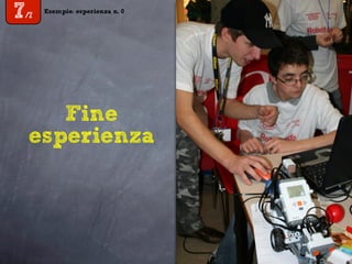 Esempio: esperienza n. 0
7/7
Esempio: esperienza n. 0
7/7
Fine
esperienza
 